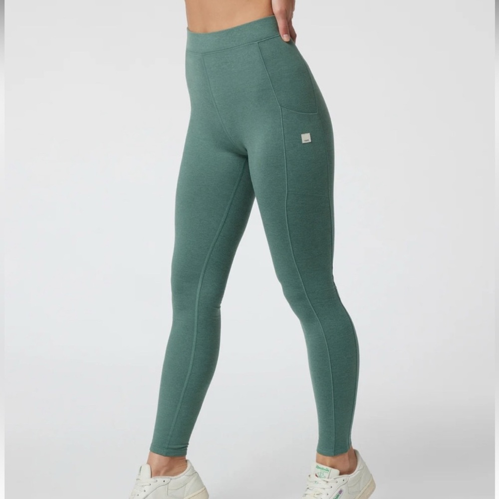 Vuori Granite Pocket Leggings - Sea Pine Heather